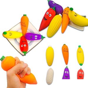 Jeux de nouveauté Jouets Décompression Presser Légumes Et Banane Libération Pression Tpr Jouet Pour Enfants Adt Drop Livraison Dhfan