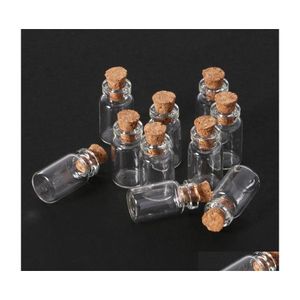 Nouveauté Articles 6Ml Mini Petit Minuscule Bouchon De Liège Clair Bouteilles En Verre Flacons En Gros Drop Delivery Home Garden Dhqw3