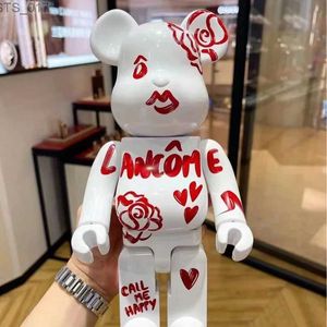 Articles de nouveauté Bearbrick 400% ours violent brique Sculpture personnage rouge à lèvres marque ours brique Kawaii chambre décoration ours brique cadeau L2403