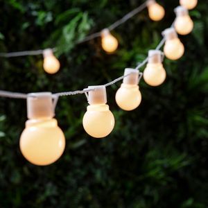 Nouveauté Éclairage extérieur 6M LED 20 Ampoules lampes à cordes Fil blanc Lumière de Noël fée mariage Décoration jardin pendentif guirlande 201130