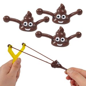 Novelty Poop Ejection Gag Toys Sticky Fake Poop-Toy Prank Elastic Kids Toy Children's Adult Antistress Catapult Launch Poop