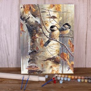 Numéro oiseau Animal peinture pour travaux manuels par numéros paquet peintures acryliques 50*70 peinture sur toile à la main pour l'artisanat