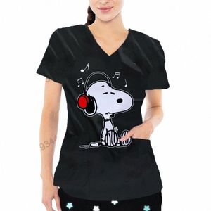 Infirmière Uniforme T-shirt à manches courtes Poches Costume de corps le plus sexy Nouvelles femmes Vêtements Y2k Tops Y2k Japonais Streetwear Anime T-shirts i23d #