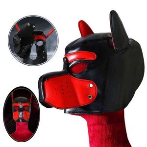 NXY Jouets pour adultes Sexy Dog Hood Masque Jeux pour adultes SM Flirting Toys Cosplay BDSM Bondage Esclave Érotique Fetish Costumes Couples Sex Toy 1203