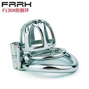 NXY Chastity Device Frrk Male Toy Metal Belt + Anti Off Ring Lock Poulet Adult Fun Products Short 0416
