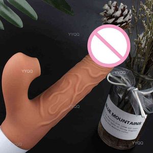 NXY Dildos Vibromasseur féminin réaliste, Gode, Ventouse rétractable, Stimulation du clitoris, Jouet sexuel Adulte Masturbation chauffée1213