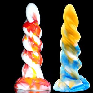 NXY DILDOS YOCY LÍQUIDO Gel de sílice Imitación Imitación Helado Hombres y mujeres S Suave Falso Pene Succión Succión Pantalón Anal Plug Massage Masturbación 0316