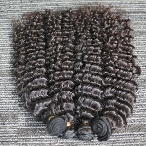 Nxy Lace Wigs 10a Deep Wave Bundles 28 30 Pouces Couleur Naturelle Brésilienne Vierge Cheveux Humains Pas Cher pour Femme Noire 230106