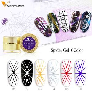 NXY Nail Gel New Color Spider 6 colores Gold Sliver Paint String Lace Uv Led Soak Off 3d Liner 0328