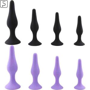 Nxy – jouets sexuels anaux en Silicone, prise d'arrière-cour, quatre pièces, Stimulation, perles de traction, mains libres, ventouse, jouets pour adultes, 1220