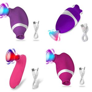 Nxy Sex Toy Vibromasseur Vibrant Langue Dispositif D'aspiration Mamelon Femelle Adulte Masturbation 1218