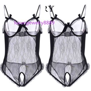 Nxy-Conjunto de lencería erótica para mujer, ropa interior sexual, vestido de señora porno, sujetador abierto de encaje picante, disfraz de entrepierna Nuisette 1202