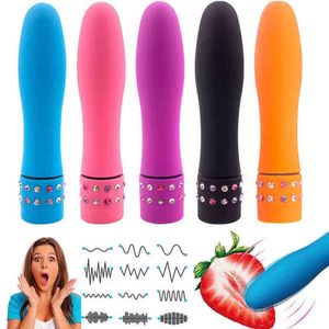 Nxy Vibradores Mini Bullet Vibrador Masaje vaginal Punto G Coño Estimulador de clítoris Incrustación de diamante Consolador Vibrador Juguetes sexuales para mujeres 1221