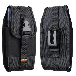 Étui du téléphone en nylon en canevas, pochette de téléphone à clip pivotant de téléphone pour Android Moto pour Samsung LG Google iPhone 4.7 à 7,2 pouces téléphone portable