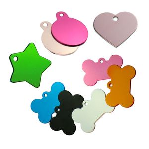 DIY Pet ID Card Metal Pets Tag Accessoires de mode Cat Dog Tags Pendentif 7 Styles