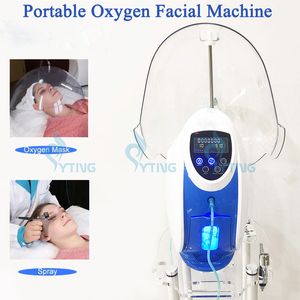 Máscara de oxígeno Máquina facial de oxígeno aniónico Dispositivo de rejuvenecimiento de la piel Terapia de exfoliación con chorro de cúpula