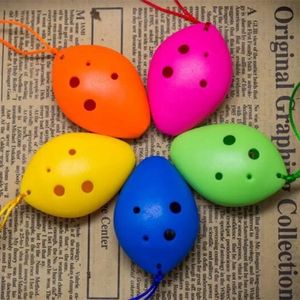 Ocarina Music Instrument 6 trous Instruments de musique Professionnel 1PC Kids Toys Picture Orff Sports Entertainment Sound Mixer