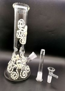 Modèle de poulpe Bongs en verre lumineux Narguilés Plates-formes pétrolières Bong d'eau Tuyaux en verre capiteux Bol de 14 mm Embouchure amovible Bécher barboteur