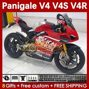Carenados de motocicletas para DUCATI Street Fighter Panigale V4S V4R V 4 V4 S R 18 19 20 Cuerpo 41No.27 V4-S V4-R 18-22 V-4S V-4R 2018 2019 2020 Carrocería de molde de inyección rojo stock