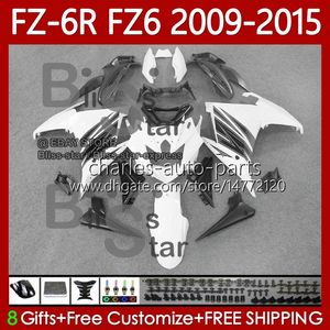 Carenados OEM para YAMAHA FZ 6R 6N 6 FZ6 R N 600 FZ-6R FZ600 FZ6R 2009 2010 2011 2012 2013 2014 2015 Cuerpo 103No.118 FZ-6N 09 10 11 12 13 14 15 FZ6N 09-15 Kit Carrocería Blanco Negro