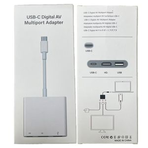 Connecteurs OEM USB-C 3.1 type-c vers sortie HD 4K 1080p, adaptateur Multiport AV numérique USB-C OTG USB 3.0, chargeur HUB pour Macbook 12