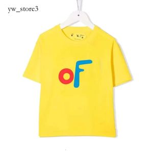 Off White T-shirts pour hommes OFF W T-shirt de luxe enfants garçons flèche irrégulière filles été à manches courtes T-shirts lettre imprimée doigt lâche enfant en bas âge t-shirts pour jeunes 192