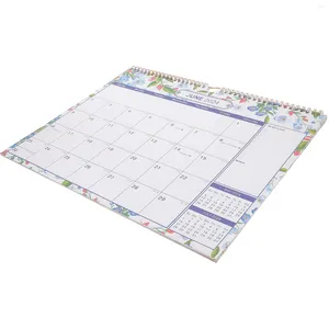 Calendrier de bureau calendrier planificateur année calendrier mural prise de notes magnétique mensuel laminé 2023 papier