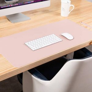Útiles escolares de oficina Accesorios de escritorio Alfombrillas de doble cara Laptop de gran tamaño Impermeable PU Alfombrilla de ratón de cuero