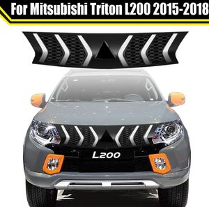 Grille de pare-chocs avant de rechange modifiée pour voiture tout-terrain pour Mitsubishi Triton L200 2015 -2018 avec grilles de course à LED dynamiques