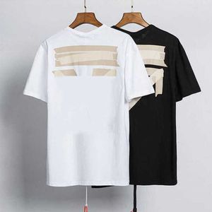 Offs Luxury Classics Mens t Shirt Designer Brand T-shirts Casual Summer Tops Tees Femmes Back Arrow x Print T-shirt Couples Sports Tshirts Hip Hop Short Sleeve DLTT