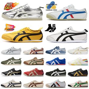 OG Original Tigers Brand Entrenadores Diseñador Casual Onitsukass Zapatos Luxury Tiger Mexico 66 Mujeres Para Hombre Plataforma Vintage Blanco Puro Plata Mocasines Runner Slip-On