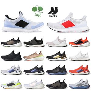 OG Original Ultraboosts 20 22 Mujeres para hombre Zapatos para correr Negro Beige Gris Nube Blanco Suela negra Ultra boost19 4.0 Corredores Zapatillas deportivas Correr Caminar Entrenadores