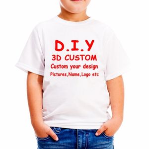 OGKB Camiseta impresa personalizada en 3D para niños Camisetas de cumpleaños Su propio diseño Ropa para niños y niñas DIY Drop Wholesale 220707