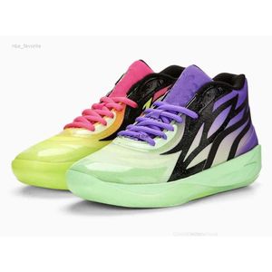 Ogmens LaMelo Ball MB02 Rick Morty Hommes Chaussures de basket-ball Baskets à vendre Slime Grade school sport Chaussure Boutique en ligne US4.5-US12