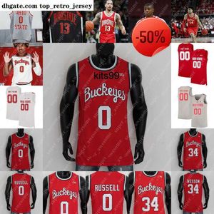 Ohio State Buckeyes Basketball Jersey Justice Sueing Tanner Holden Brice Sensabaugh Zed Key Sean McNeil Roddy Gayle Jr Isaac Likekele E.J.