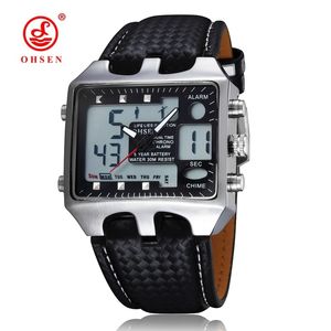 OHSEN mode montre de Sport en plein air hommes multifonction 5 Bar étanche noir militaire montres numériques horloge Relogio Masculino 220623