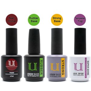 Uñas de aceite Arte Gel esmalte de uñas Base de goma y capa superior Primer limpieza de ácido para clavos Varniz Semipermanente Fuerte UV Gellac