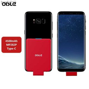 OISLE Universal Type-C Battery Charger Case Externe USB-C Power Bank Mini Charge Pour Samsung S8 S9 S20 S22 Plus Note 8 Z Flod L230619