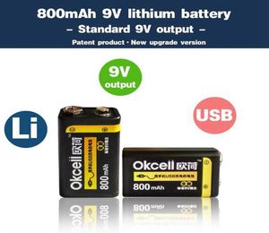 OKcell-batería Lipo recargable por USB, 9V, 800mAh, modelo de micrófono para helicóptero RC, pieza de alta calidad a536847418
