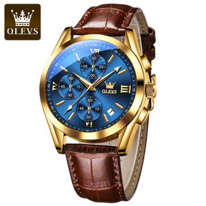 OLEVS 2872 Luxury Three-Eye Belt Designer Diseñador de lujo Relojes Classics de moda Mira el acero inoxidable a la altura de los hombres de China personalizados