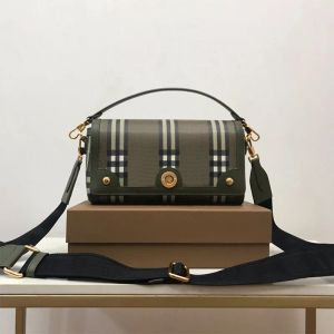 Sac messager vert olive Top miroir qualité sac à bandoulière femmes sacs à bandoulière Patchwork couleur toile à carreaux en cuir de vache Flip femme sacs à main sangle réglable