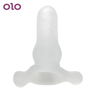 OLO Silicone Hollow Anal Plug sexy Toys Soft Butt Male Pene Dildo Insert Design Masajeador de próstata para hombres Gay Producto para adultos