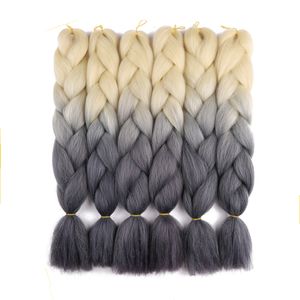 Cabello humano Ombre Extensiones de color Africano coleta grande gradiente grueso coletas sueltas jombobraidhair 5pcs mucho