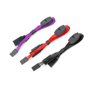 OmG-Terminal chapado en oro, Servo de Cable Y de 60 pines/Cable de extensión ESC, soporte JR/Futaba para aviones de ala fija/piezas de modelo Rc