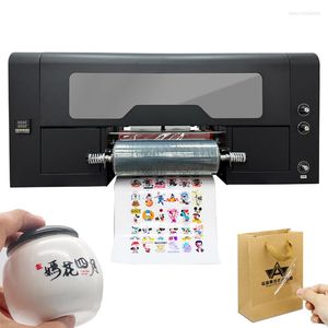 À venda duas cabeças de impressão Xp600 DTF Uv Sticker Printer Machine 30Cm Roll Film Transfer Laminador Canetas Cup Label