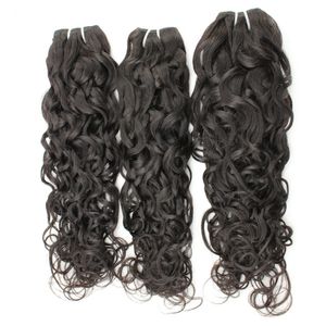 Sur les ventes 10A cheveux humides et ondulés de haute qualité 18 20 22 pouces 3 faisceaux brésiliens péruviens vague d'eau vierge de cheveux humains