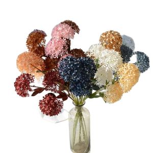 ONE Faux Flower Long Stem Plastic Hortensia Simulation Round Hortensias for Wedding Centerpieces