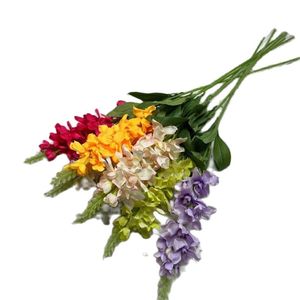 ONE Faux Flower Single Stem Narcisos Simulación Delphinium para Boda Flores artificiales decorativas para el hogar