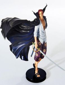 One Piece 19 cm figura de anime vástagos Gran línea La batalla sobre el cúpula de cabello rojo pvc figura modelo coleccionable modelo muñeca Q1126393088