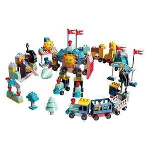 Jeu de société One Piece Anime 173 pièces bricolage bloc de construction polyvalent gare espace étoile dessin animé Robot rotatif brique bloc de construction ensemble jouet pour enfants cadeau de noël